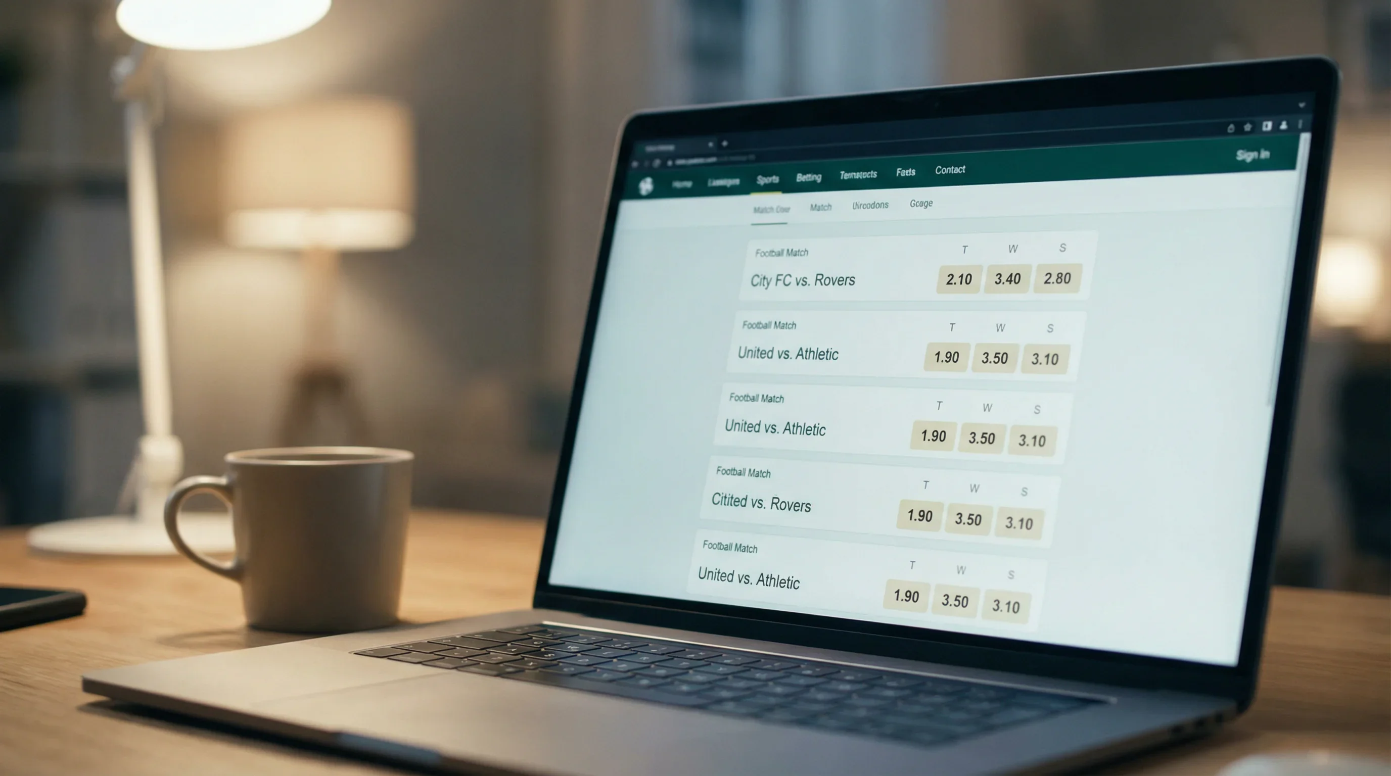 Pantalla con cuotas de apuestas de la Serie A italiana